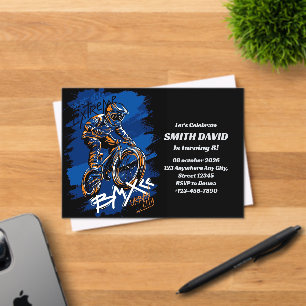 Bmx-fiets Urban Graffiti streetwear Verjaardag Acryl Uitnodigingen