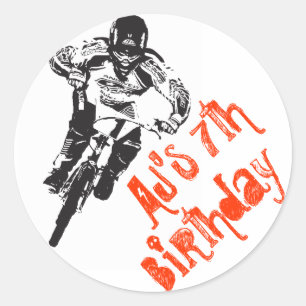 BMX fiets Verjaardag Ronde Sticker