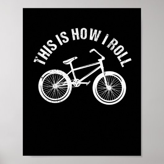 BMX  fietscyclist met fietsendringing Poster (Voorkant)