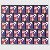 BMX Fietser in rood, wit en blauw Cadeaupapier (Vlak)