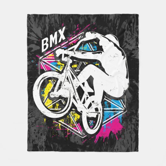 Bmx Flatland - Cool Bmx Fleece Blanket Grunge (Voorkant)