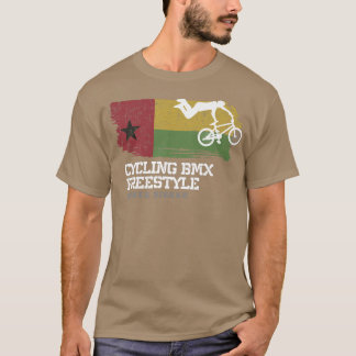 BMX Freestyle Bike Guinee-Bissau Flag Biking Cycli T-shirt