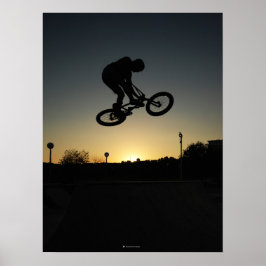 BMX freestyler Stunt springen Poster