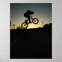 BMX freestyler Stunt springen
