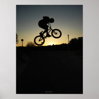 BMX freestyler Stunt springen Poster