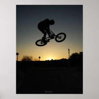 BMX freestyler Stunt springen Poster