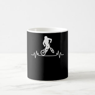 BMX Heartbeat Design Funny Rider Cycling Bike Gift Koffiemok