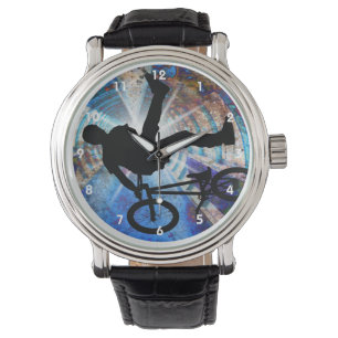 BMX in Grunge Tunnel Horloge