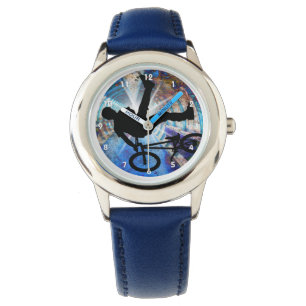 BMX in Grunge Tunnel Horloge