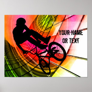 BMX in lijnen en cirkels aanpassen Poster