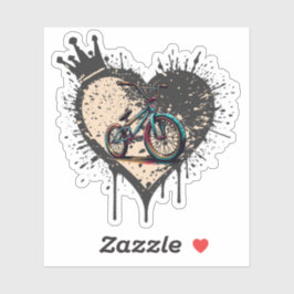 BMX is mijn liefde op maat gesneden vinyl Sticker