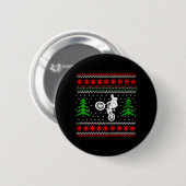 BMX Kerstmis Ronde Button 5,7 Cm (Voorkant /achterkant)