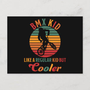 BMX-kind als een gewoon kind maar koeler fietscade Briefkaart