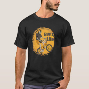 BMX Life Skeleton Biking Bicycle BMX Stunt Dirt Bi T-shirt