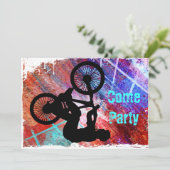 BMX op Rusty Grunge Kaart (Staand voorkant)