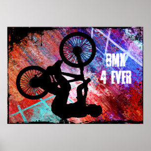 BMX op Rusty Grunge Poster