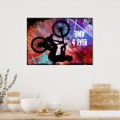 BMX op Rusty Grunge Poster (Keuken)