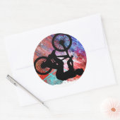 BMX op Rusty Grunge Ronde Sticker (Envelop)