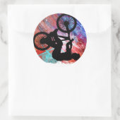 BMX op Rusty Grunge Ronde Sticker (Tas)