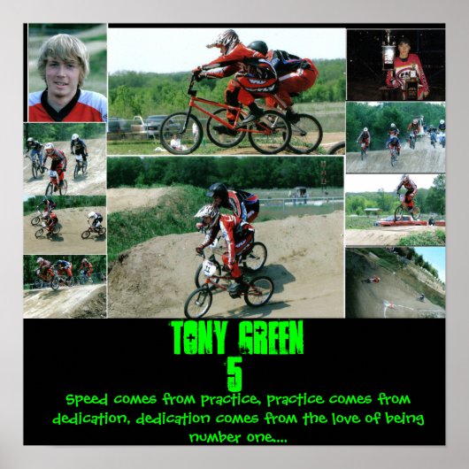 Bmx-racer Poster (Voorkant)