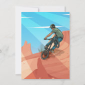 BMX Racing BIke Birthday Invitation Kaart (Achterkant)