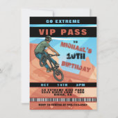 BMX Racing BIke Invitation d'anniversaire (Devant)