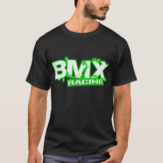 BMX RACING GREEN WHITE T-SHIRT