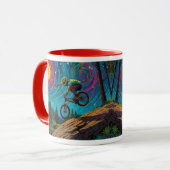 BMX Rider op Berghelling Mok (Voorkant links)