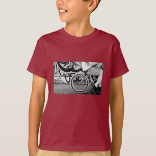 BMX schaats park graffiti zwart-witte foto T-shirt