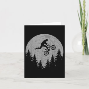 BMX Stunt Dirt Bike Moon Freestyle Rider Gift Kaart