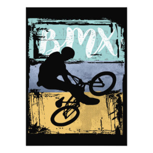 BMX-T-shirt - Retro BMX Bike Rider Foto Afdruk