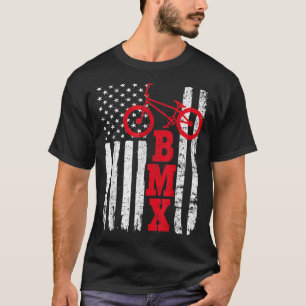 BMX USA Amerikaanse vlag Sport Fan Bike Bike T-shirt