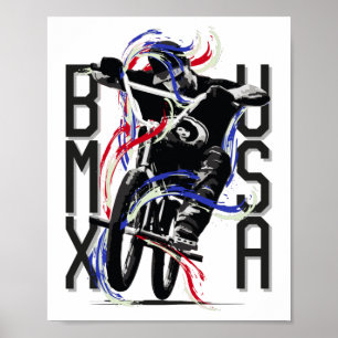 BMX USA Amérique   Poster Bmx