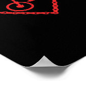 BMX-Valentijnsdag motorfiets Poster (Hoek)