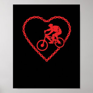 BMX-Valentijnsdag motorfiets Poster