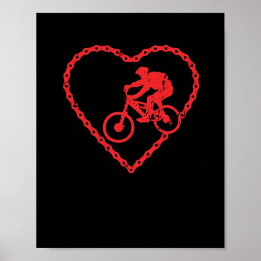 BMX-Valentijnsdag motorfiets Poster (Voorkant)