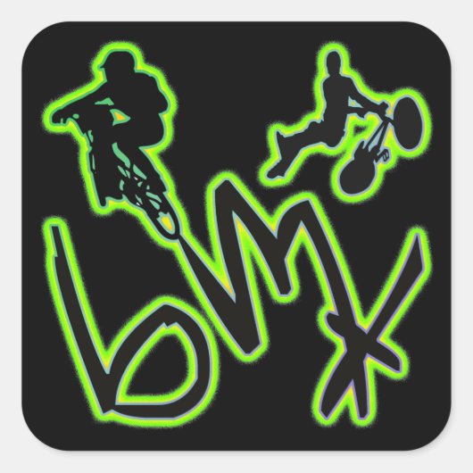 BMX VIERKANTE STICKER (Voorkant)