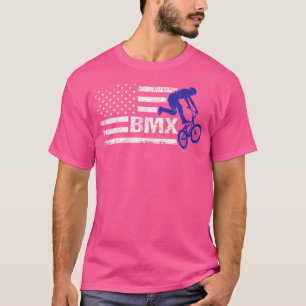 Bmx vlag Amerikaanse vlag Fan Bike Biking T-shirt