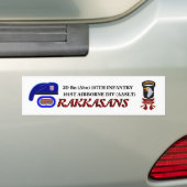 BN 3D (Abn) 187TH Inf RAKKASANS Bumper Sticker (En voiture)