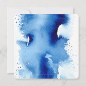 B'NAI MITZVAH INVITATION lettré à la main bleu aqu (Dos)