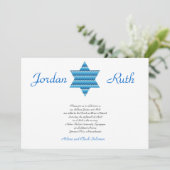 B'nai Mitzvah Invitation Twins Star van David Kaart (Staand voorkant)
