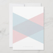 B'NAI MITZVAH modern minimal script blue pink Kaart (Achterkant)