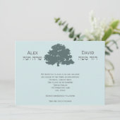 B'nai Mitzvah Novitie Twins Tree of Life Blue Kaart (Staand voorkant)