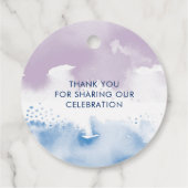 B'NEI MITZVAH SEAL paarse waterverf Bedankjes Labels (Achterkant)