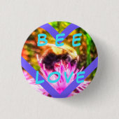 BNEW BEY LOVE SMALL PIN RONDE BUTTON 3,2 CM (Voorkant)