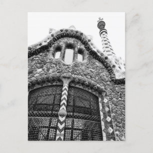 Bnw-gebouw in het park Güell in Barcelona Feestdagenkaart