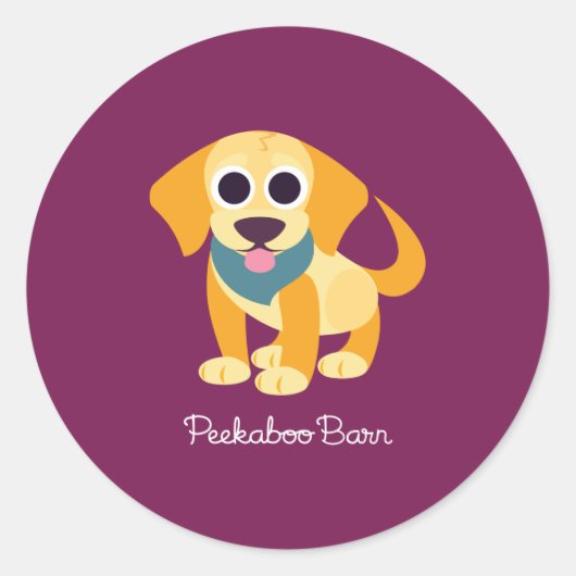 Bo de Dog Ronde Sticker (Voorkant)