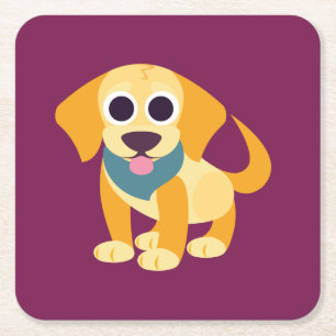 Bo de Dog Vierkante Kartonnen Onderzetter