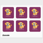 Bo de Dog Vierkante Sticker (Vel)