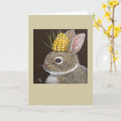 Bo la carte bébé lapin (Fleur jaune)